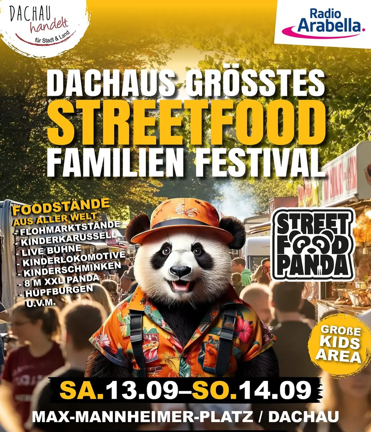 Dachaus größtes Streetfood-Festival am 13. und 14. September am Max-Mannheimer-Platz 