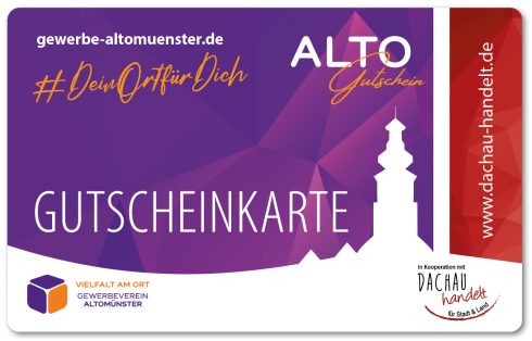 Dachau handelt Gutscheinkarte "Altomünster" 50 Euro