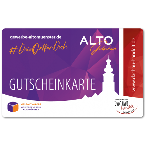 Dachau handelt Gutscheinkarte "Altomünster" 50 Euro